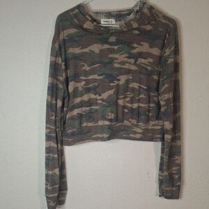 Ginger G Camouflage Long Sleeve Crop Top